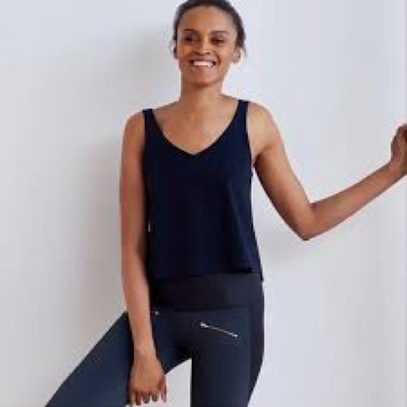 ADAY Got The Scoop Tank, ‘Midnight’ black/blue, size XS - Picture 1 of 10